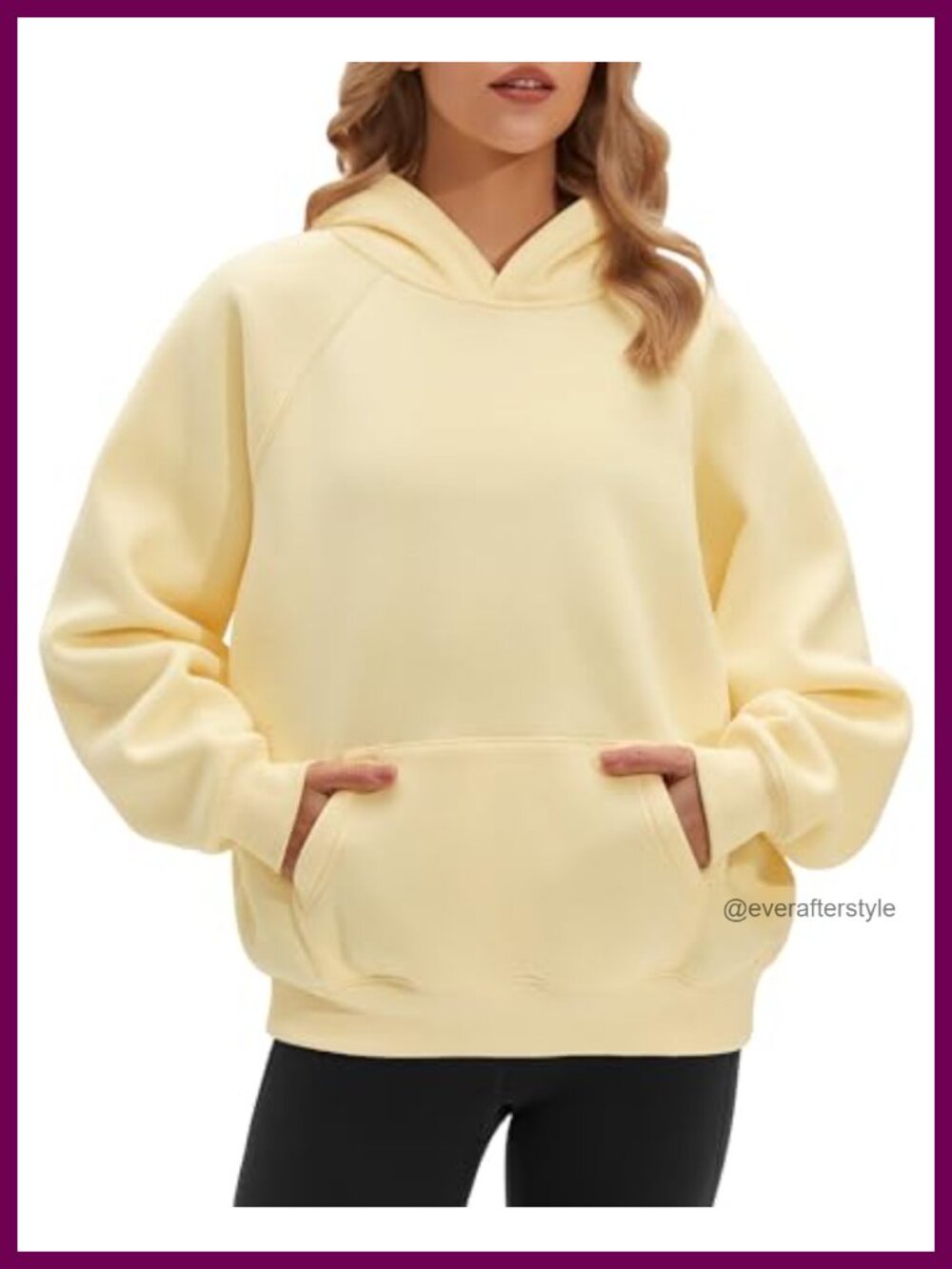 Oversized Fleece Hoodie Long Sleeve Casual Sweatshirt